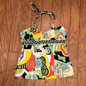 Trina Turk Halter Tankini Swim Top | Size 6